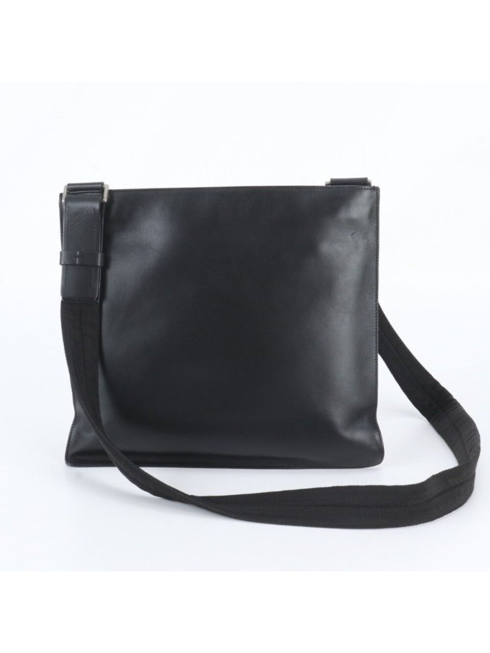 Prada White Tag Leather Shoulder Bag Crossbody Messenger Business